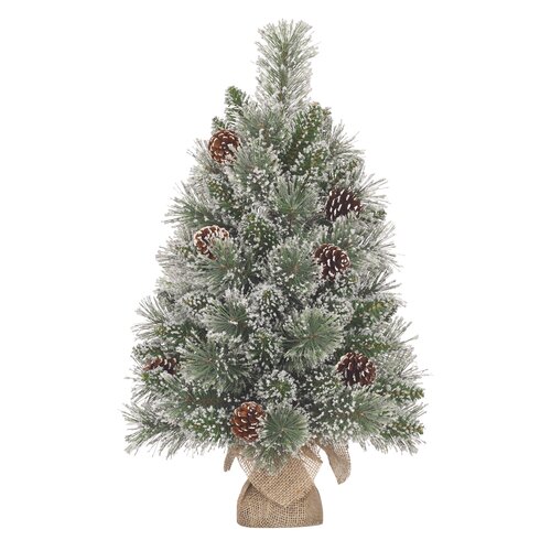 Black Box Trees Vandans kerstboom met burlap groen frosted TIPS 42 - h60xd36cm