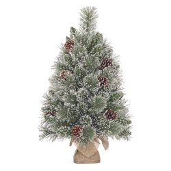 Black Box Trees Vandans kerstboom met burlap groen frosted TIPS 42 - h60xd36cm