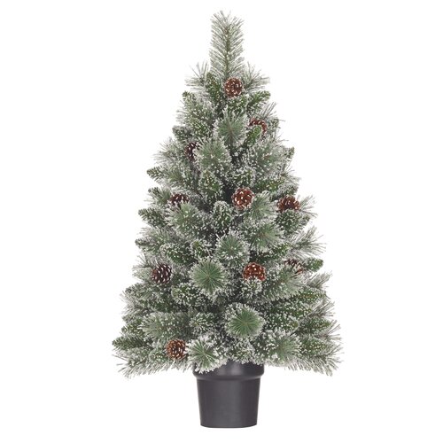 Black Box Trees Vandans kerstboom potted groen frosted TIPS 96 - h90xd48cm