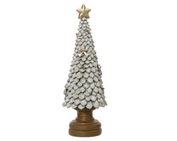 Decoris Boom polyresin tree with glitter