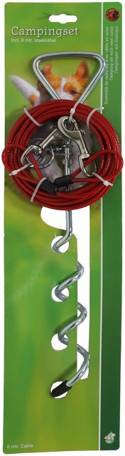 BOON CAMPINGSET + DRAAIPEN 6 METER STAALKABEL