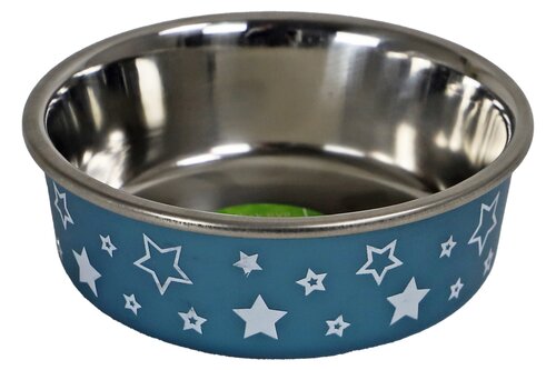 BOON EETBAK RVS STERRENPRINT 11CM/290ML BLAUW