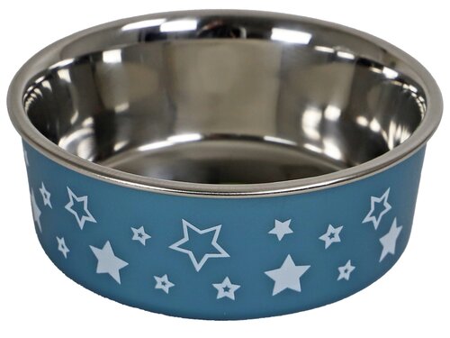 BOON EETBAK RVS STERRENPRINT 13CM/540ML BLAUW