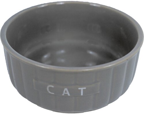 BOON EETBAK STEEN KAT RIBBEL TAUPE 12 CM