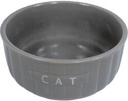 BOON EETBAK STEEN KAT RIBBEL TAUPE 12 CM