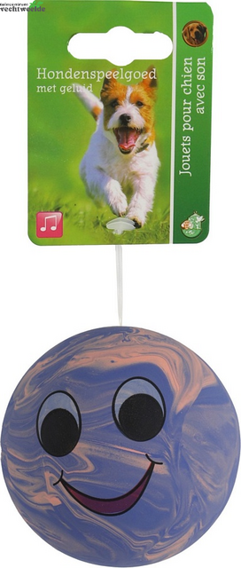 BOon H.splg smileybal 7.5cm paars/oranje