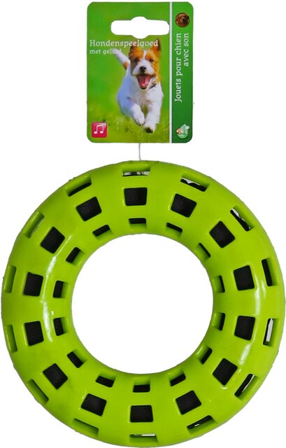 BOON HOND SPEELG. CRINKLERING TPR + GATEN GROEN 16CM