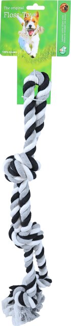 BOON HOND SPEELG. FLOSS TOY HALTER ZWART/WIT LARGE