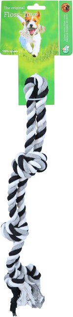 BOON HOND SPEELG. FLOSS TOY HALTER ZWART/WIT SMALL