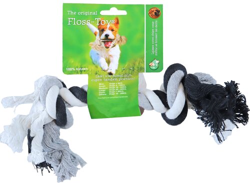 BOON HOND SPEELG. FLOSS TOY ZWART/WIT LARGE