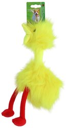 BOON HOND SPEELG. FLUFFY BIRD GEEL/ROOD + PIEP 35CM