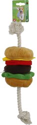 BOON HOND SPEELG. HAMBURGER PLUCHE + FLOSS + PIEP 40CM - afbeelding 1