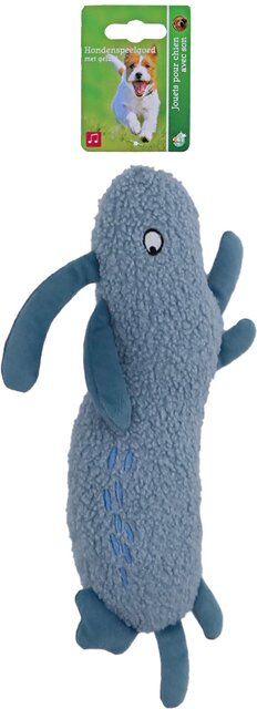 BOON HOND SPEELG. KONIJN TEDDYSTOF+PIEP+RITSEL BLAUW 28CM - afbeelding 1