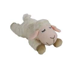 BOON HOND SPEELG. SCHAAP PLUCHE LIGGEND BEIGE+PIEP 27CM