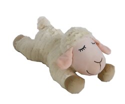 BOON HOND SPEELG. SCHAAP PLUCHE LIGGEND BEIGE+PIEP 35CM