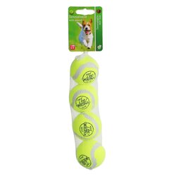 BOON HOND SPEELG. TENNISBAL SQUEAK S GEEL NET A 4 STUKS - afbeelding 2