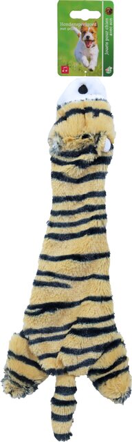 BOON HOND SPEELG. TIJGER PLAT BRUIN/ZWART 35 CM - afbeelding 1