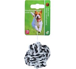 BOON HOND SPEELG. TOUWBAL KATOEN 5 CM ZWART/WIT