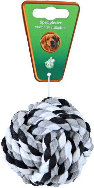 BOON HOND SPEELG. TOUWBAL KATOEN 7.5 CM ZWART/WIT