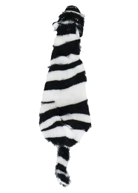 BOON HOND SPEELG. ZEBRA PLAT PLUCHE + PIEP  ZWART/WIT 35CM