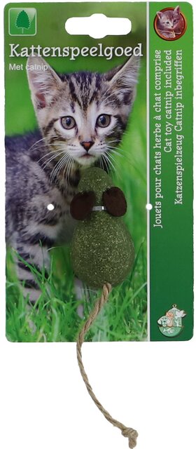 BOON KAT SPEELG. CATNIP MUIS 6CM + TOUWSTAART