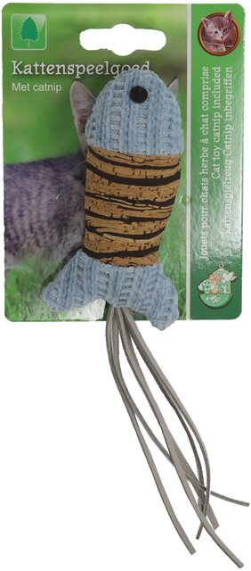 BOON KAT SPEELG. KURKVIS+SLUIERSTAART+ CATNIP BLAUW 20CM
