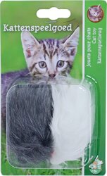 BOON KAT SPEELG. MUIS BONT GRIJS/WIT 7.5 CM PAK A 2 STUKS
