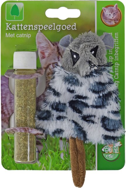 BOON KAT SPEELG. MUIS MET CATNIP GRIJS VULBAAR 15 CM