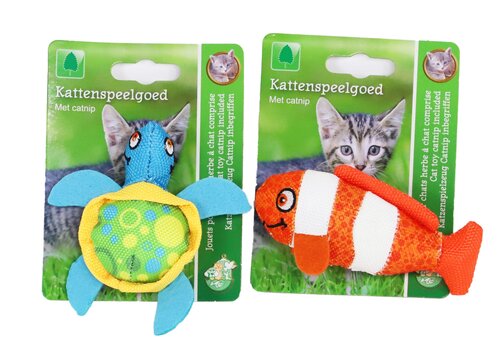 BOON KAT SPEELG. ZEEDIEREN CLOWNVIS+ZEESCHILDPAD 11CM ASS