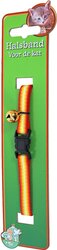BOON KATTENHALSBAND NYLON ORANJE/WIT STREEP