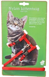 BOON KITTENTUIG NYLON MET LIJN ROOD