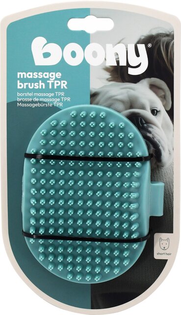 BOONY MASSAGEBORSTEL HOND TPR MET HANDVAT
