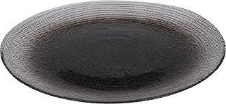 Bord Glas Dia 21Cm Zwart