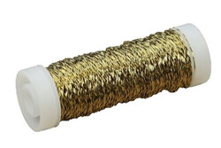 Bouillon effekt draad 25g goud