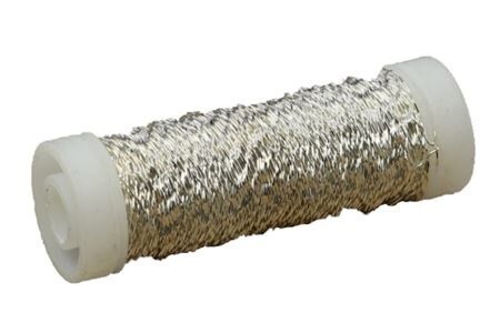 Bouillon effekt draad 25g zilver