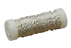 Bouillon effekt draad 25g zilver