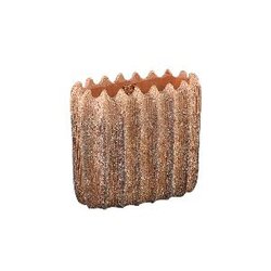 PTMD Brigett Copper cement pot ribbed oval M