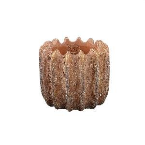 PTMD Brigett Copper cement pot ribbed round M
