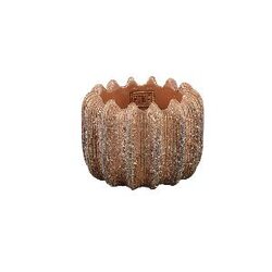 PTMD Brigett Copper cement pot ribbed round S
