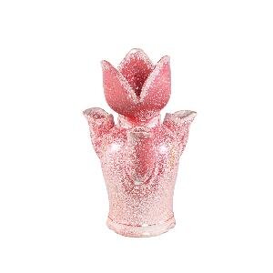 PTMD Brigittee Pink ceramic tulip shape vase M