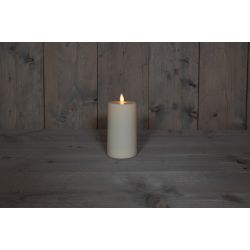 Anna's Collection B.O.T. Buitenkaars Bewegende Vlam 8X16Cm Ivoor 2Xc (500H) 6/18U Timer