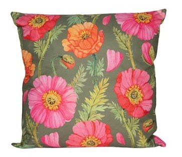 Buitenkussen 45x45cm klaprozen