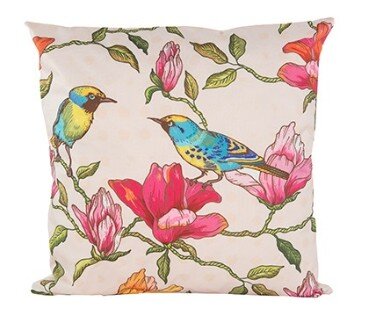 Buitenkussen 60x60cm vogels