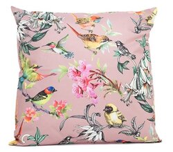 Buitenkussen 60x60cm vogels roze