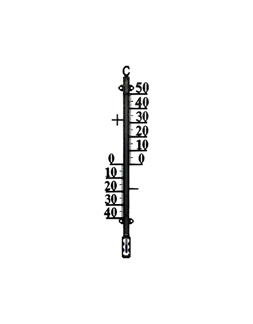 Buitenthermometer metaal zwart