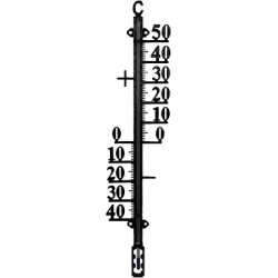 Buitenthermometer metaal zwart