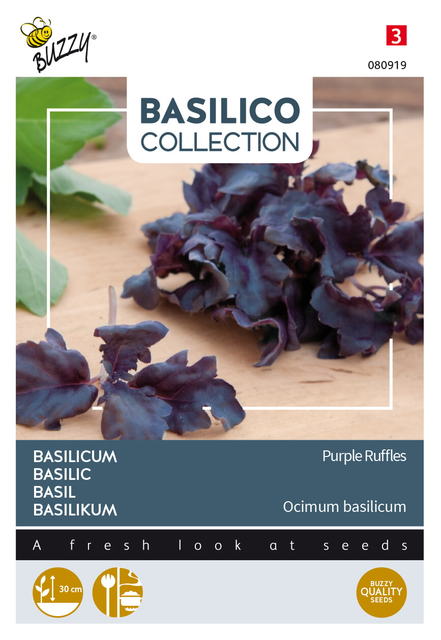 Buzzy® Basilicum Purple Ruffles - afbeelding 1