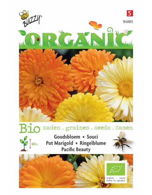 Buzzy  Biologische Calendula, Goudsbloem Pacific Beauty - afbeelding 1