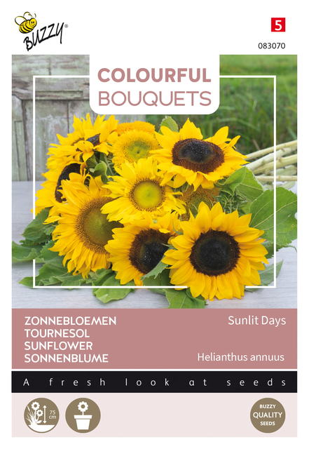 Buzzy® Colourful Bouquets, Sunlit Days (zonnebloem - afbeelding 1