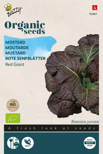 Buzzy® Organic Mosterd Red Giant (BIO) - afbeelding 1